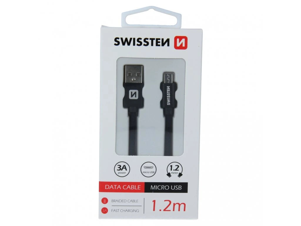 SWISSTEN MICRO USB CABLE 3A POWER - 1.2M