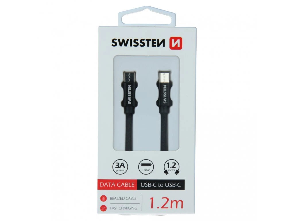 SWISSTEN TYPE C TO TYPE C 3A POWER - 1.2M