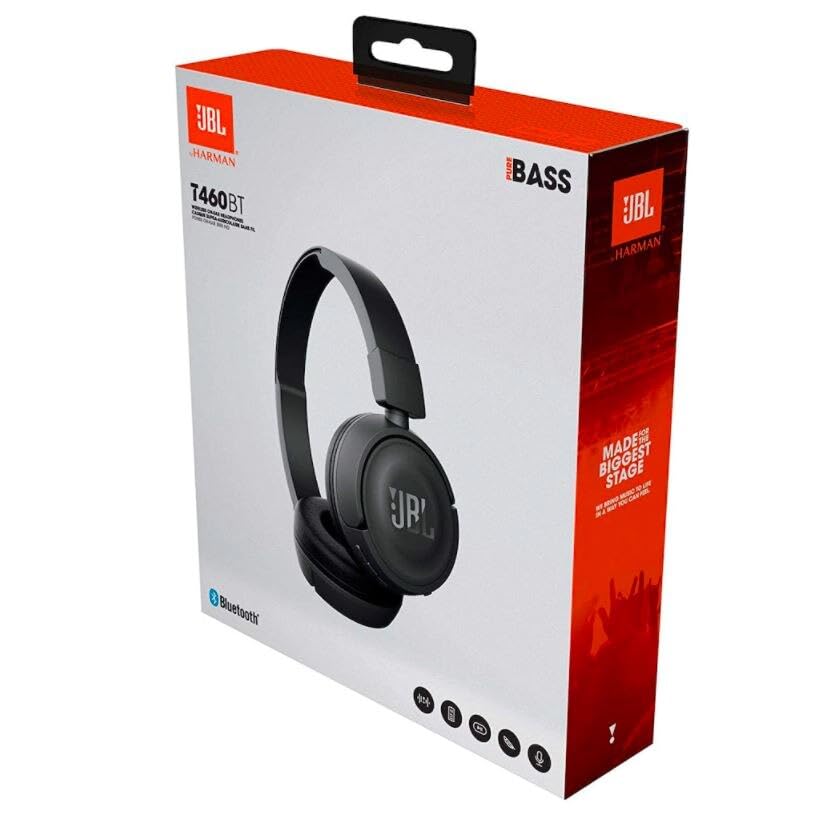 JBL WIRELESS HEADPHONE T460BT PURE BASS 11 HOURS