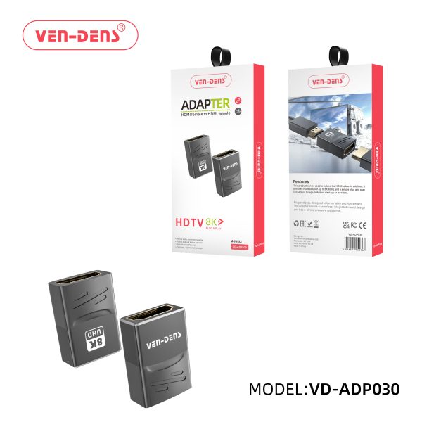 VEN-DENS - ADAPTER HDMI FEMALE TO HDMI FEMALE - 8K