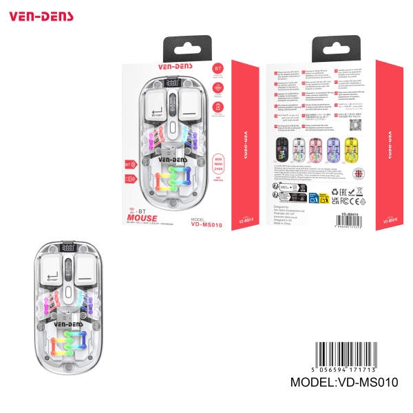 VEN-DENS WIRELESS AND BLUETOOTH MOUSE YELLOW