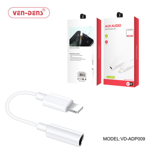 VEN-DENS AUDIO CABLE - LIGHTNING MALE TO JACK MALE