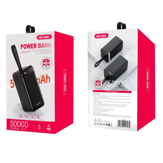 VEN-DENS POWER BANK 22.5W 50000MAH