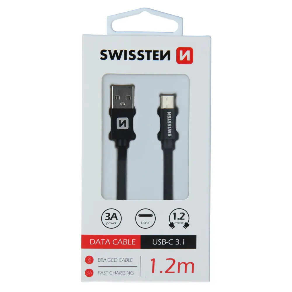 SWISSTEN USB A TO TYPE C CABLE 3A POWER - 1.2M