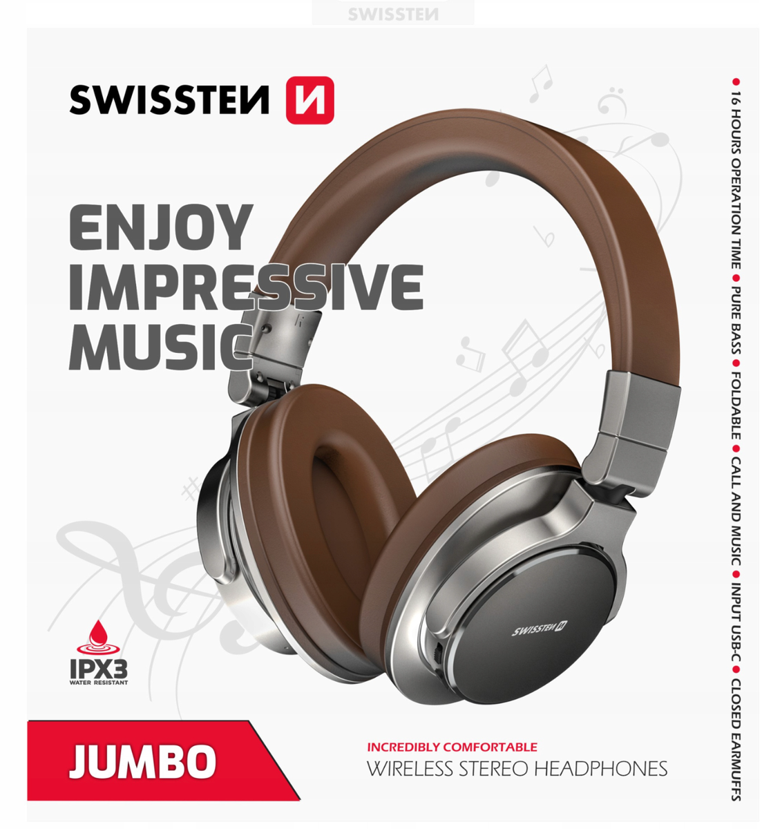 SWISSTEN JUMBO WIRELESS HEADPHONES 16 HOURS