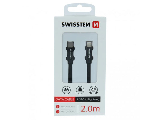 SWISSTEN TYPE-C TO LIGHTNING CABLE 3A POWER - 2.0M