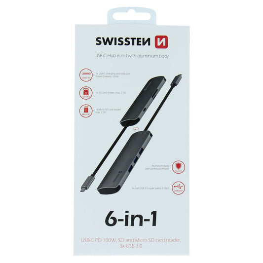 SWISSTEN 6 IN 1 HUB - TYPE C