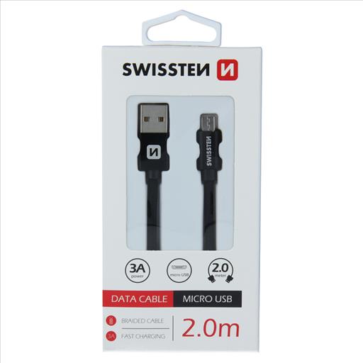 SWISSTEN MICRO USB CABLE 3A POWER - 2.0M