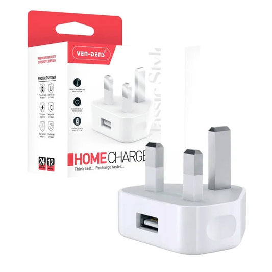 VEN-DENS USB PLUG 1A POWER ADAPTER - 5V