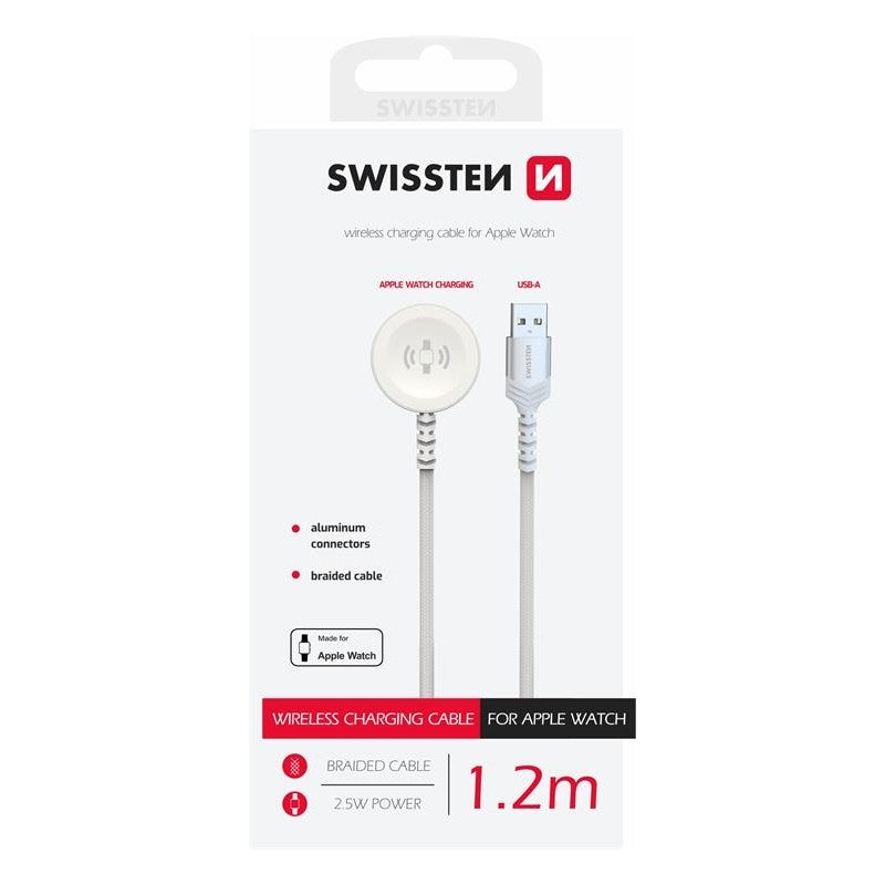 SWISSTEN WIRELESS CHARGING CABLE FOR APPLE WATCH 1.2M - USB-A