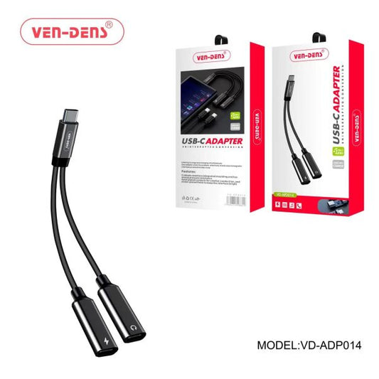 VEN-DENS 2 IN 1 DUAL USB-C ADAPTER - 10CM