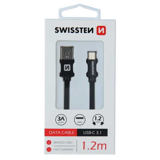 SWISSTEN USB A TO TYPE C CABLE 3A POWER - 1.2M