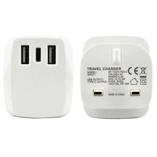 VEN-DENS 2 USB-A + 1 TYPE-C POWER ADAPTER