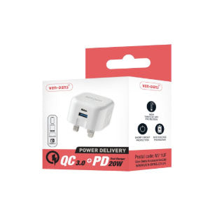 VEN-DENS 1 USB-A + 1 TYPE-C POWER ADAPTER